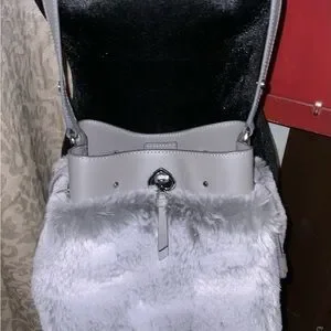 kate spade | Bags | Nwot Kate Spade Gray Faux Fur Women Bag 